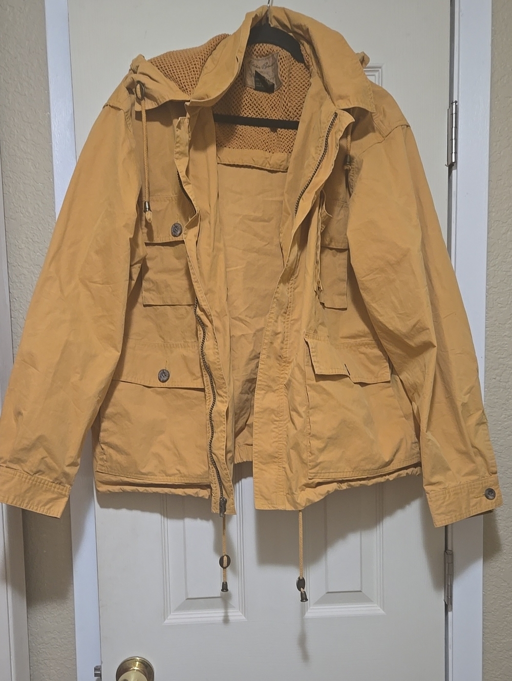 Eddie Bauer Men's Hooded Field Jacket - Mustard